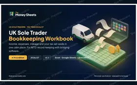 Sole Trader Bookkeeping Workbook cover